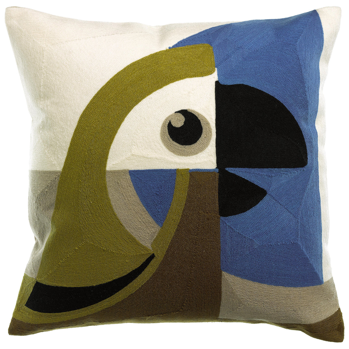 Cuscino in Puro Cotone Ricamato - Loro