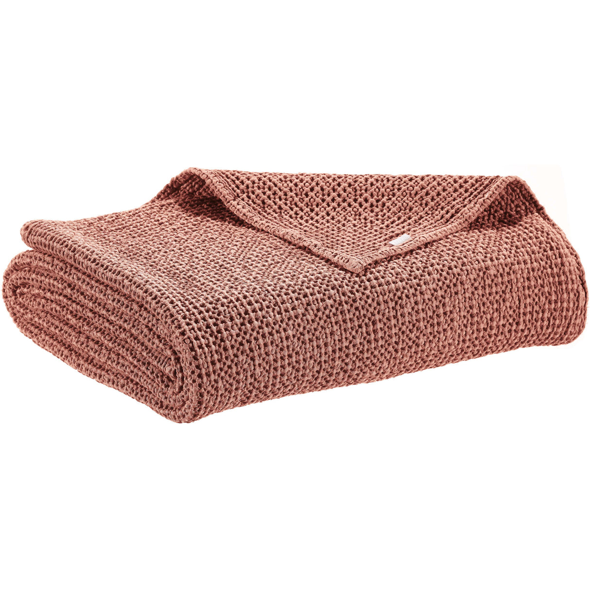 Copriletto a Nido D'Ape StoneWashed in Cotone Riciclato Tinta Unita - Maia Recycle