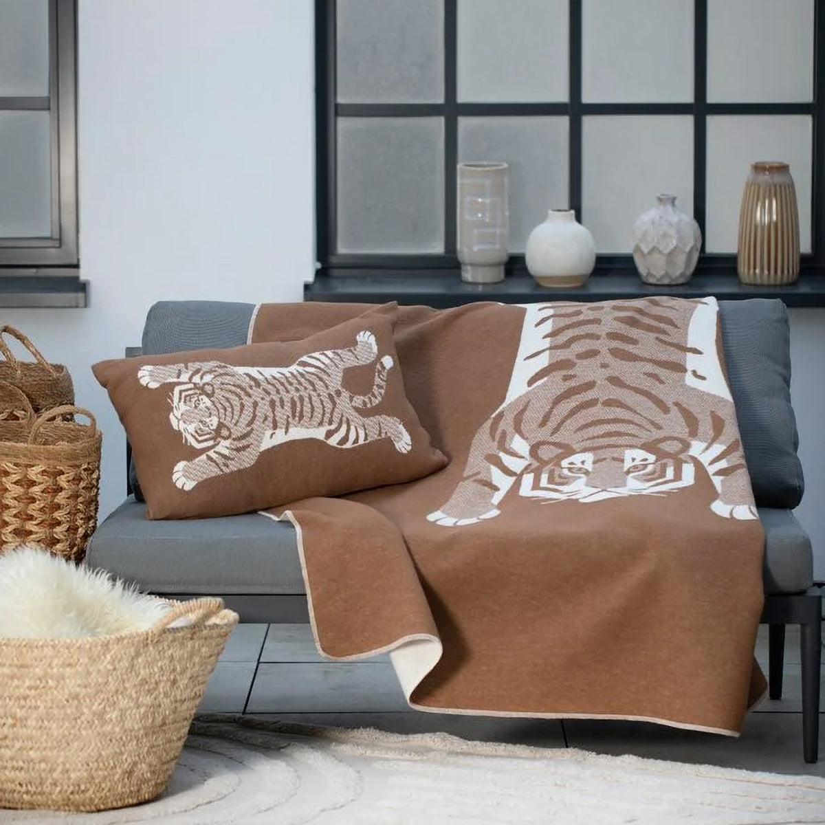 Coperta Invernale in Caldo Cotone Fantasia Tigre - Tiger