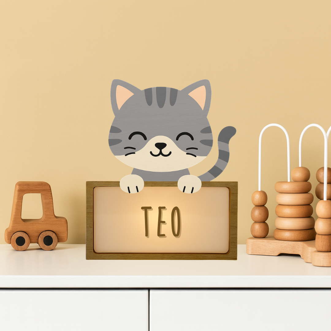 Lampada da Tavolo Personalizzabile - Gatto