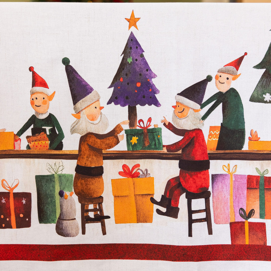 Tovaglia in Puro Cotone Fantasia Natalizia - Christmas Factory