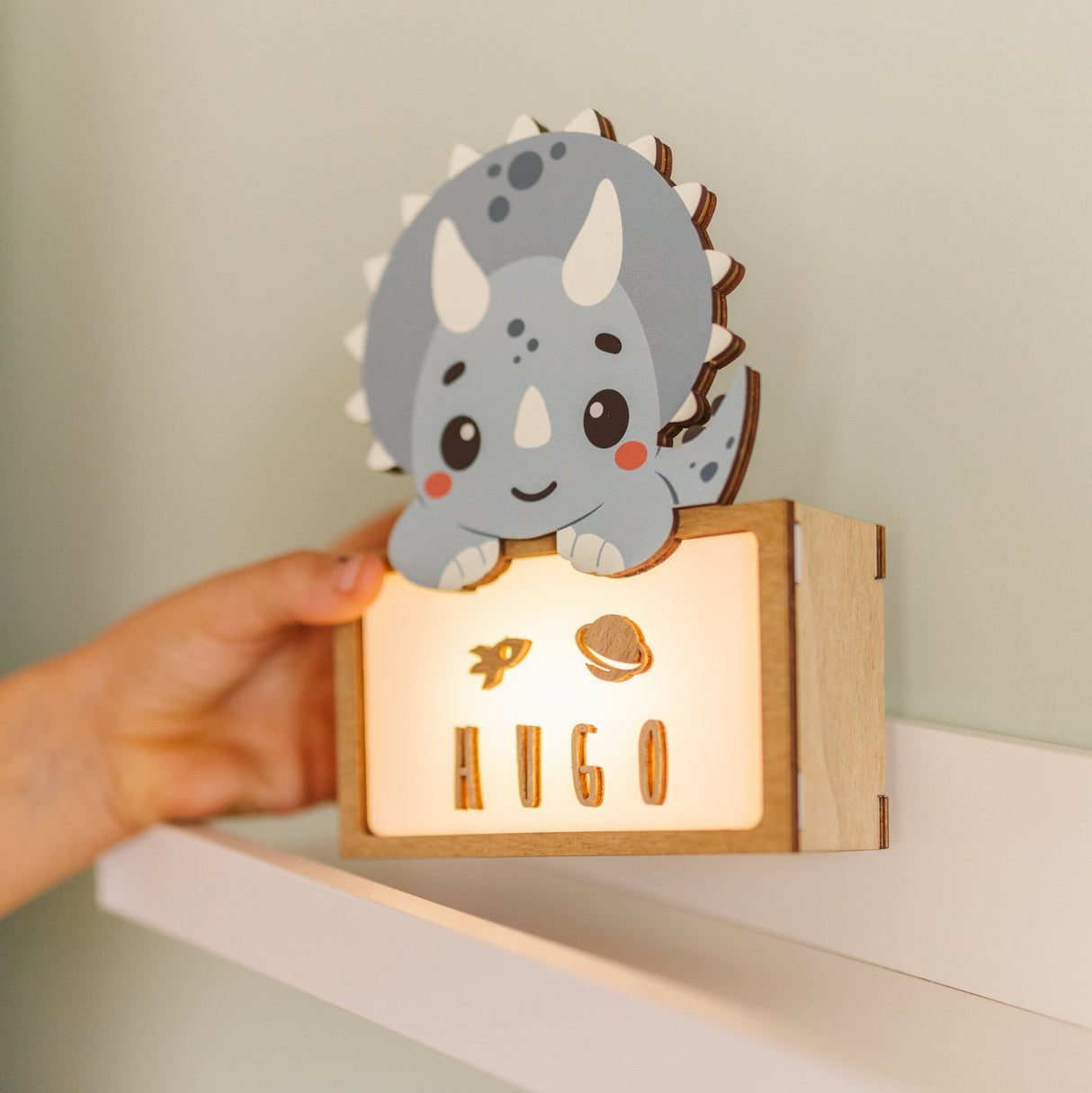 Lampada da Tavolo Personalizzabile - Triceratopo