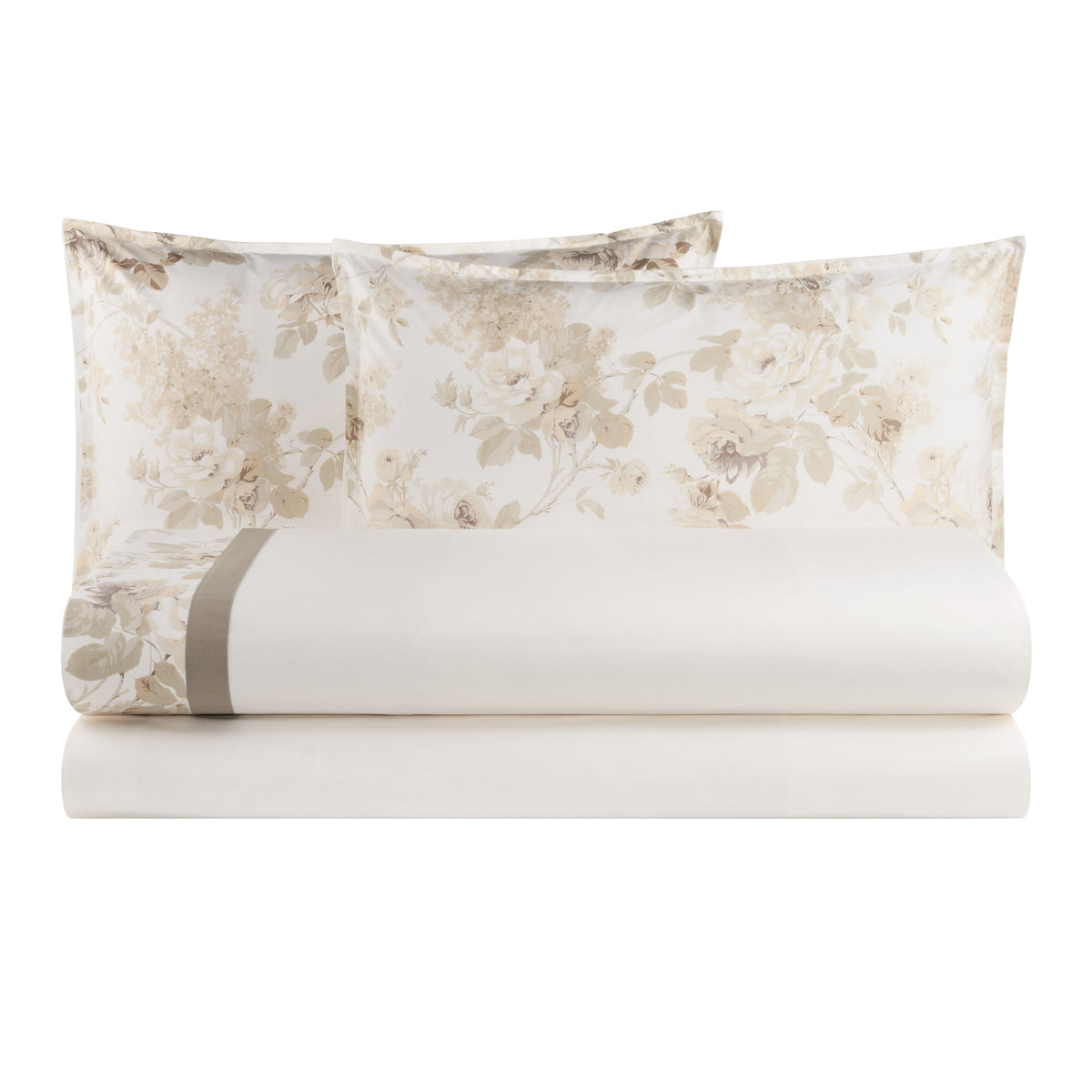 Completo Lenzuola in Percalle di Cotone Stampa Floreale - Romance