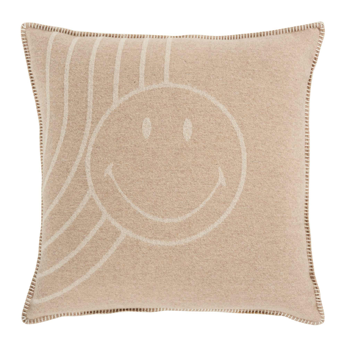 Copricuscino in Lana con Lavorazione Jacquard - Face