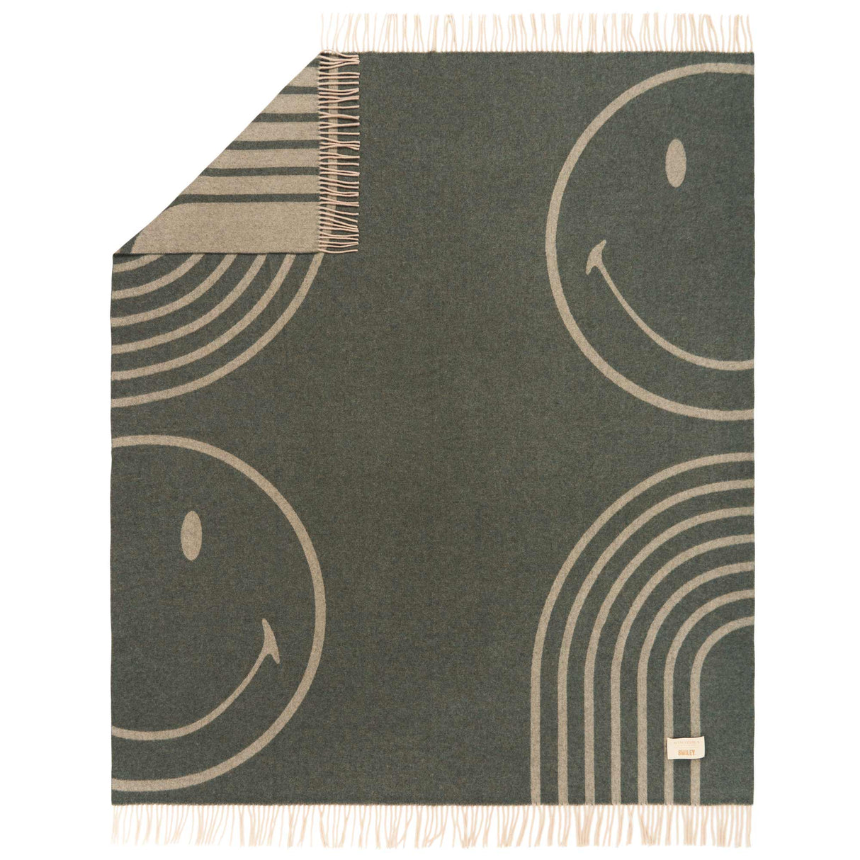 Plaid in Lana con Lavorazione Jacquard - Face