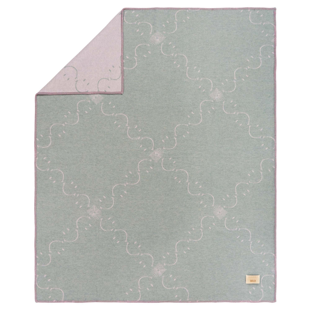Plaid in Lana con Lavorazione Jacquard - Pattern