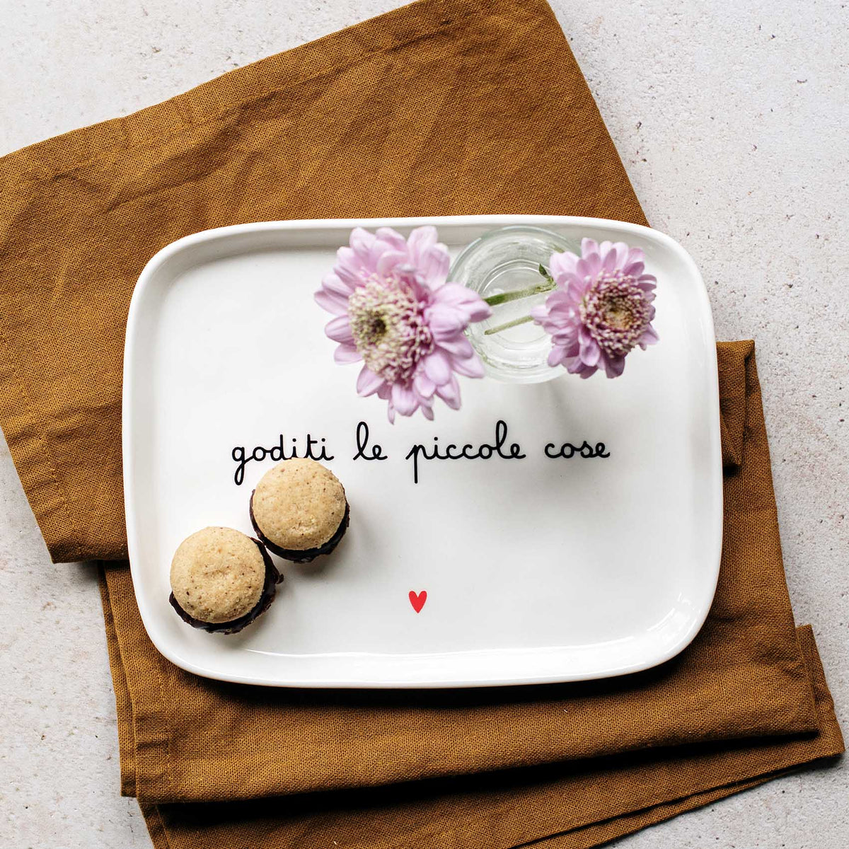 Piatto Rettangolare in Grès - Goditi le Piccole Cose