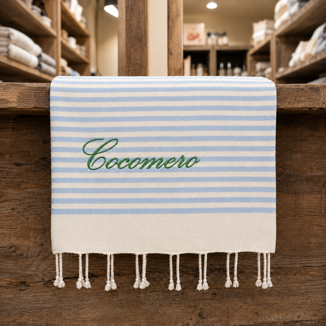 Telo Mare in Fouta di Puro Cotone a Righe Larghe - Alma