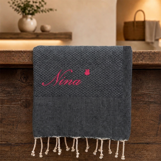 Telo Mare in Fouta di Puro Cotone Tinta Unita - Hammam
