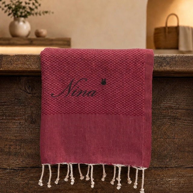 Telo Mare in Fouta di Puro Cotone Tinta Unita - Hammam