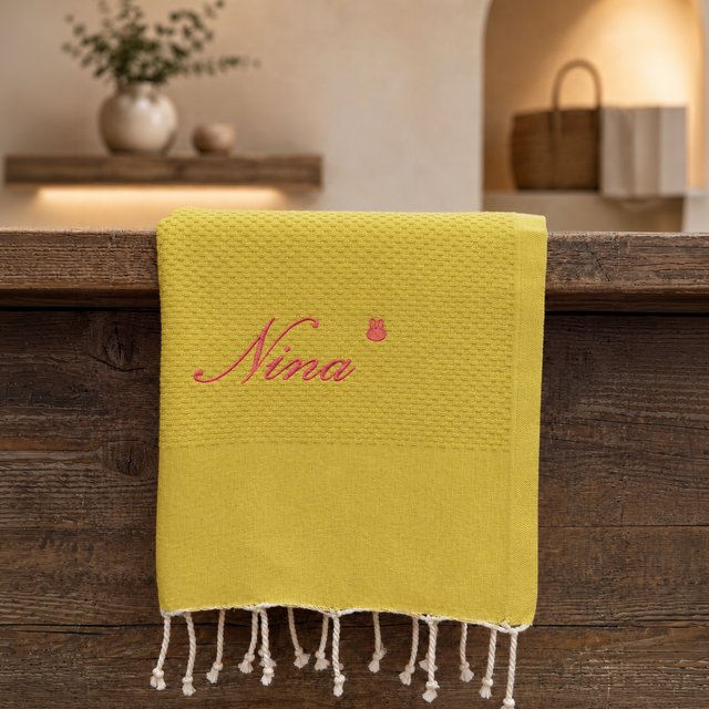Telo Mare in Fouta di Puro Cotone Tinta Unita - Hammam