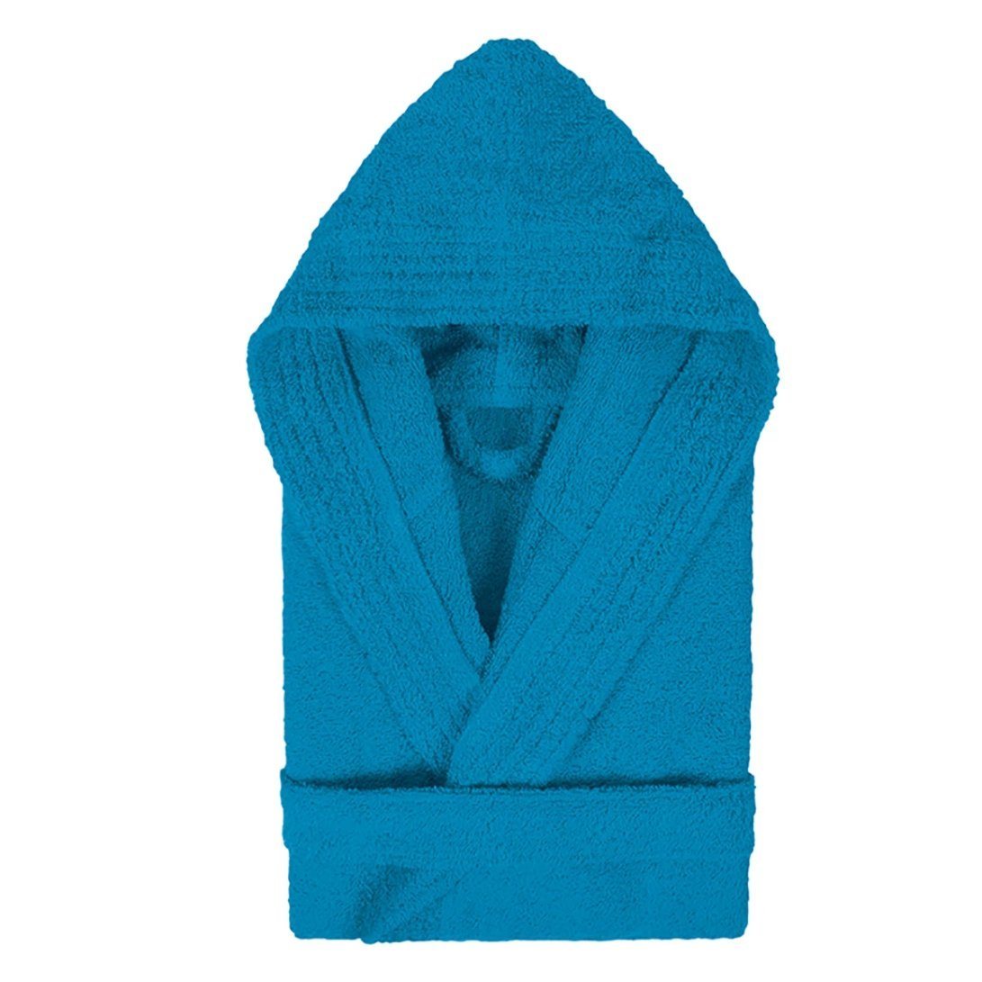 Accappatoio con Cappuccio da Bambino in Spugna di Cotone - Pure Accappatoio Lasa Home 2/3 Anni Azzurro Scuro