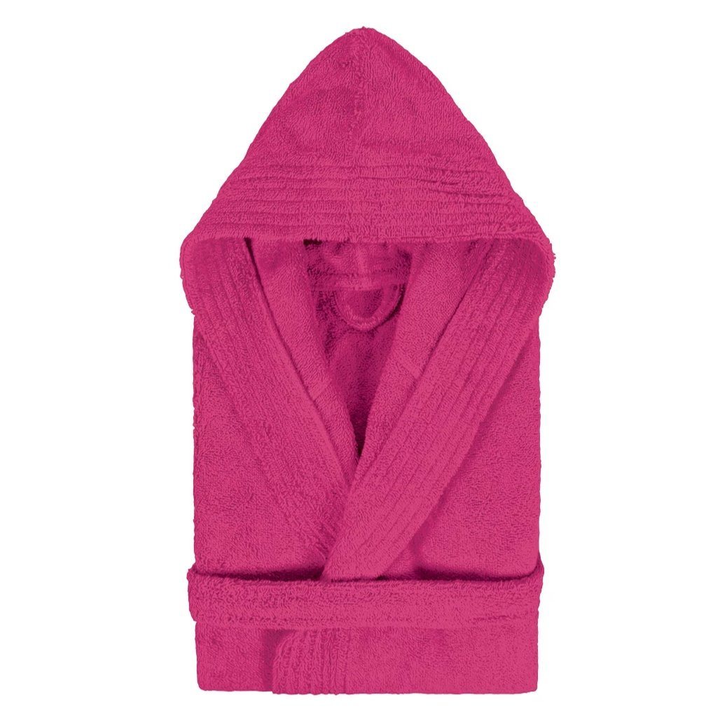 Accappatoio con Cappuccio da Bambino in Spugna di Cotone - Pure Accappatoio Lasa Home 2/3 Anni Fucsia