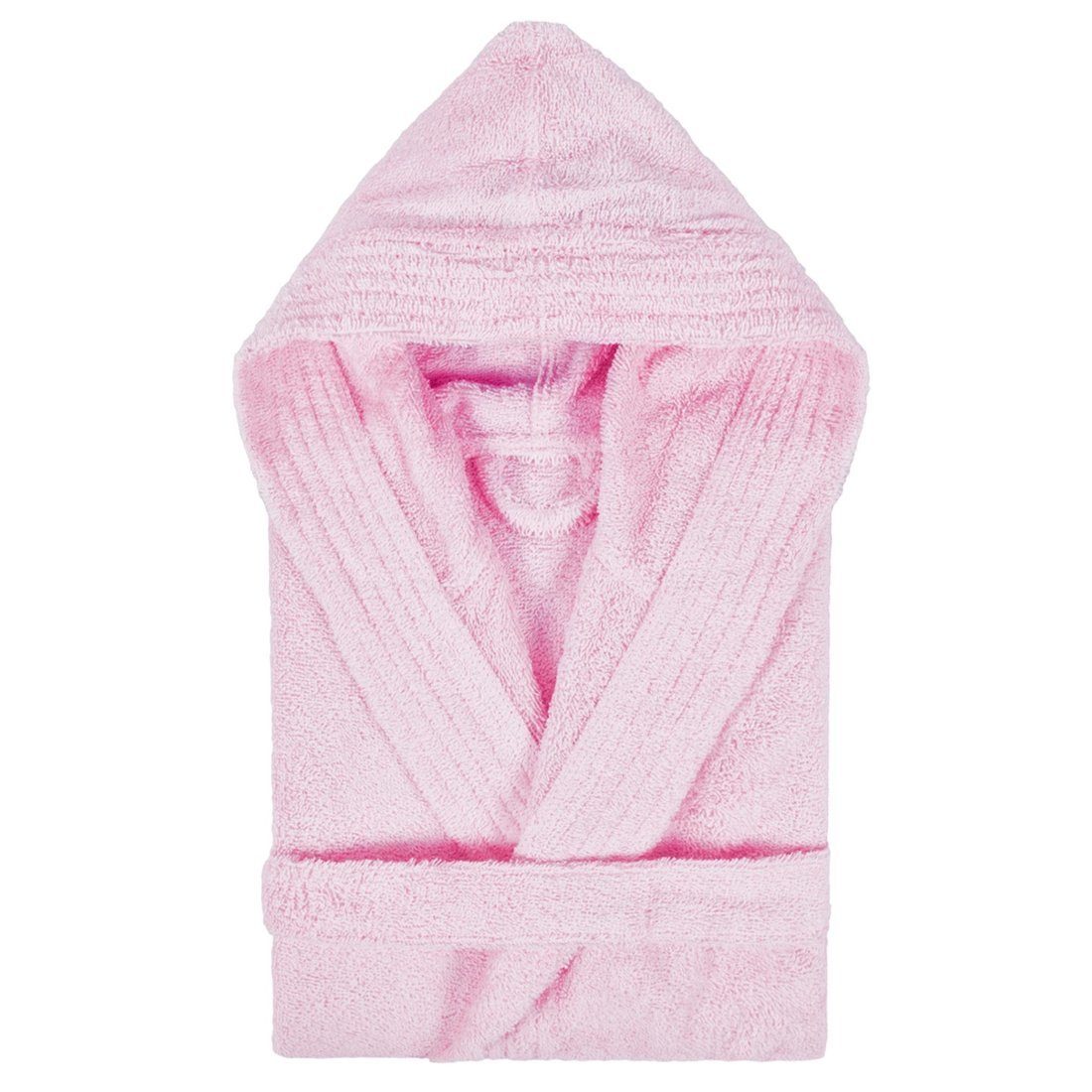 Accappatoio con Cappuccio da Bambino in Spugna di Cotone - Pure Accappatoio Lasa Home 2/3 Anni Rosa