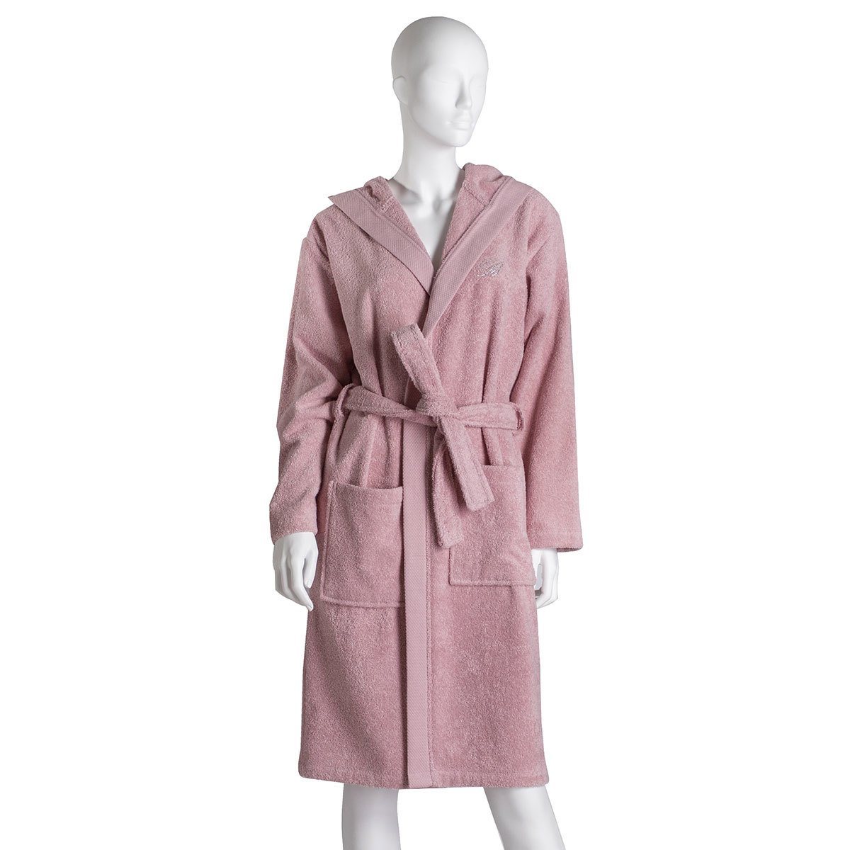 Accappatoio con Cappuccio in Spugna di Cotone - Blumarine Accappatoio Blumarine Small Rosa