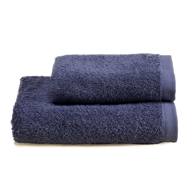 Asciugamani in Spugna di Cotone Tinta Unita - Perla Coppia di spugna Lisola Avio (Denim)