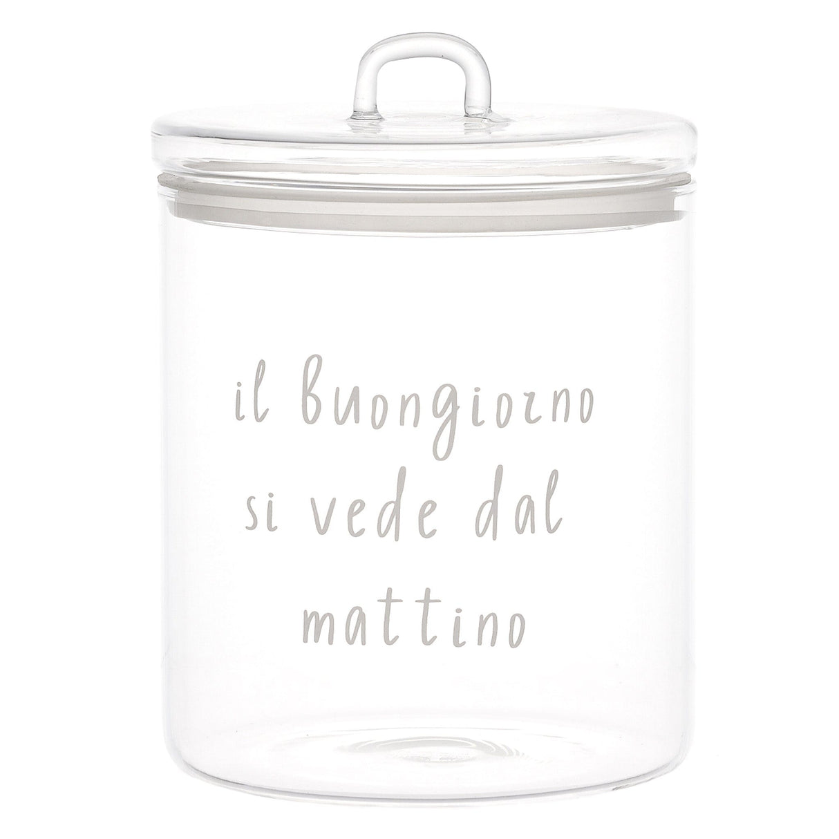 Barattolo in Vetro Borosilicato Serigrafato - Il buongiorno si vede dal mattino Barattolo Simple Day
