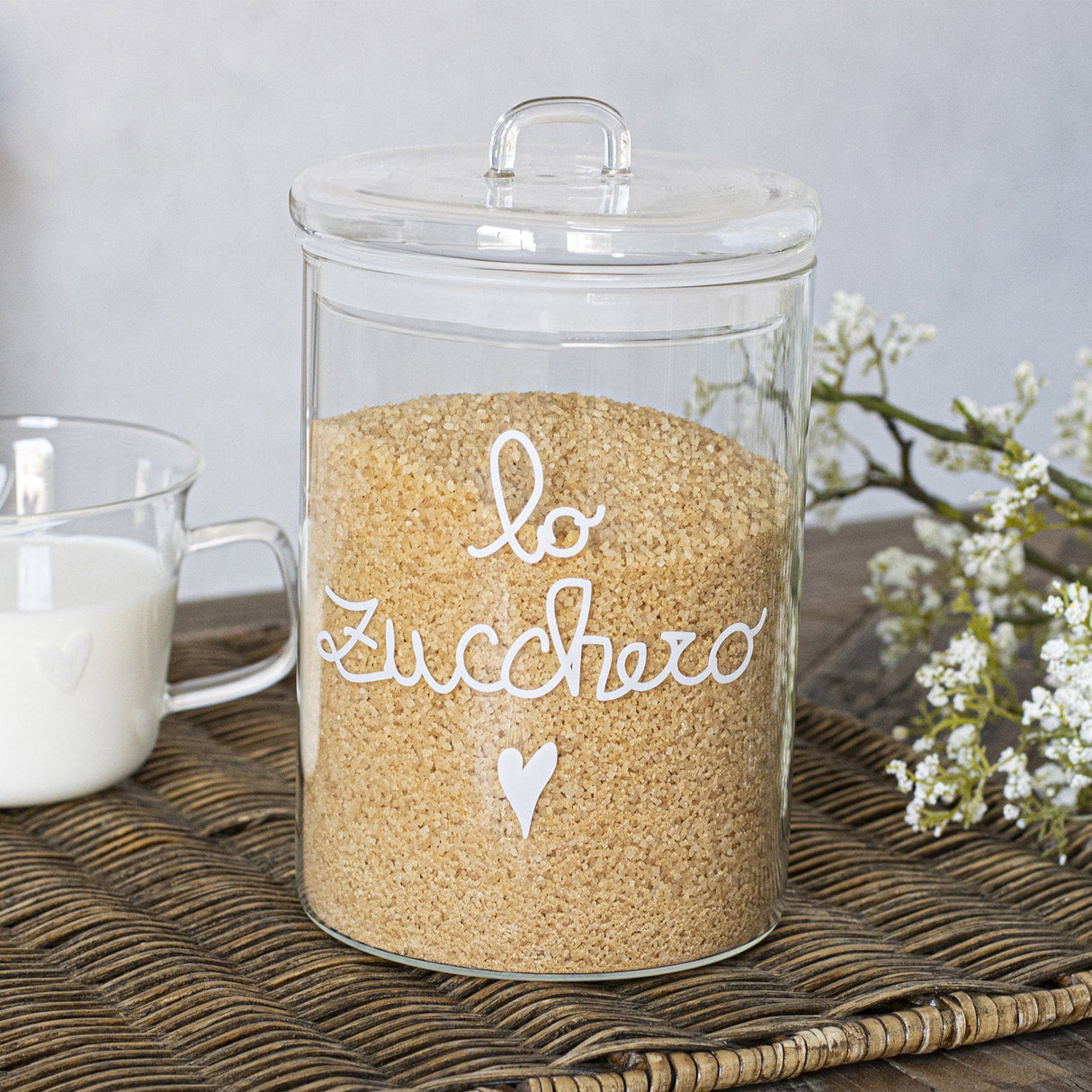 Barattolo in Vetro Borosilicato Serigrafato - Lo Zucchero Barattolo Simple Day