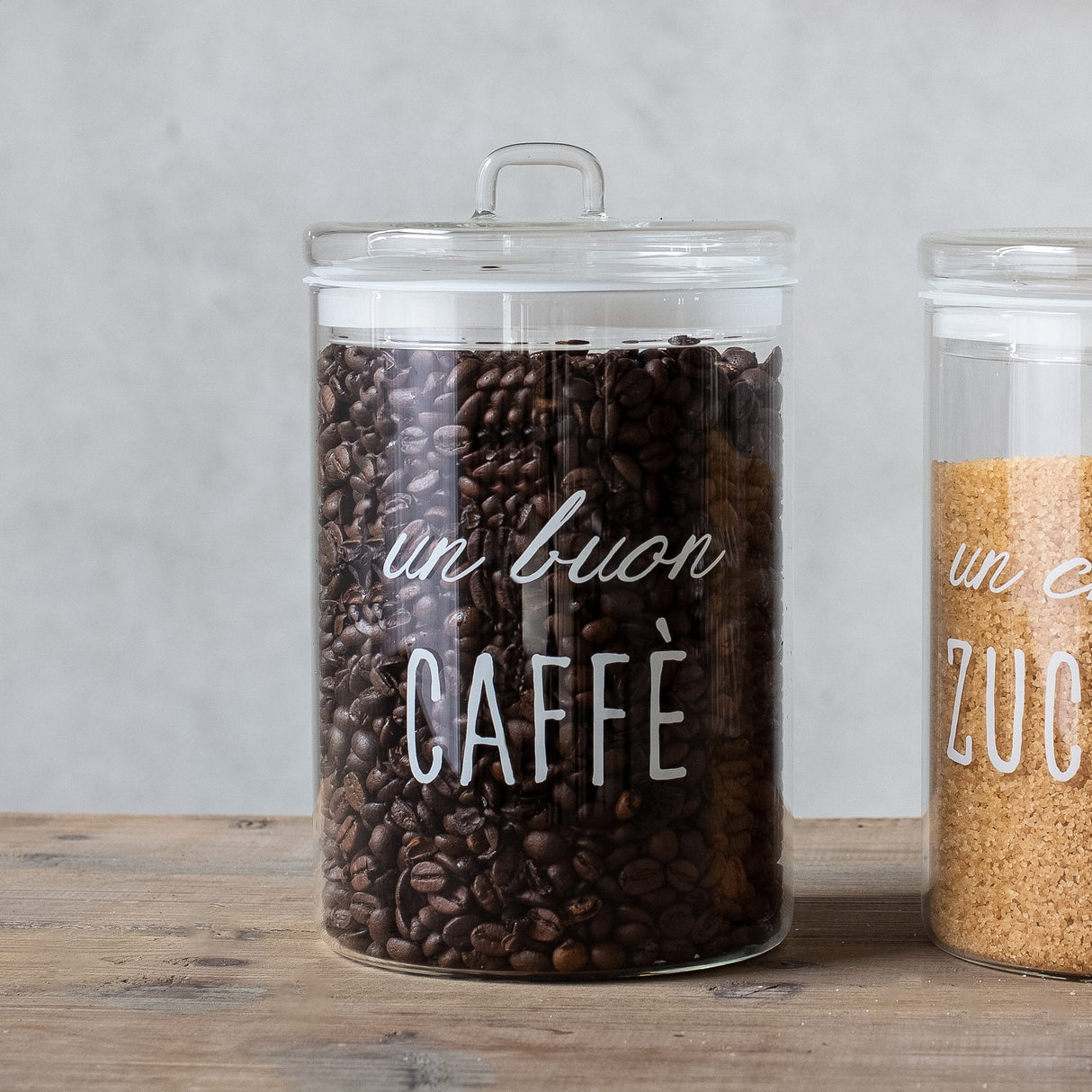 Barattolo in Vetro Borosilicato Serigrafato - Un Buon Caffè Barattolo Simple Day