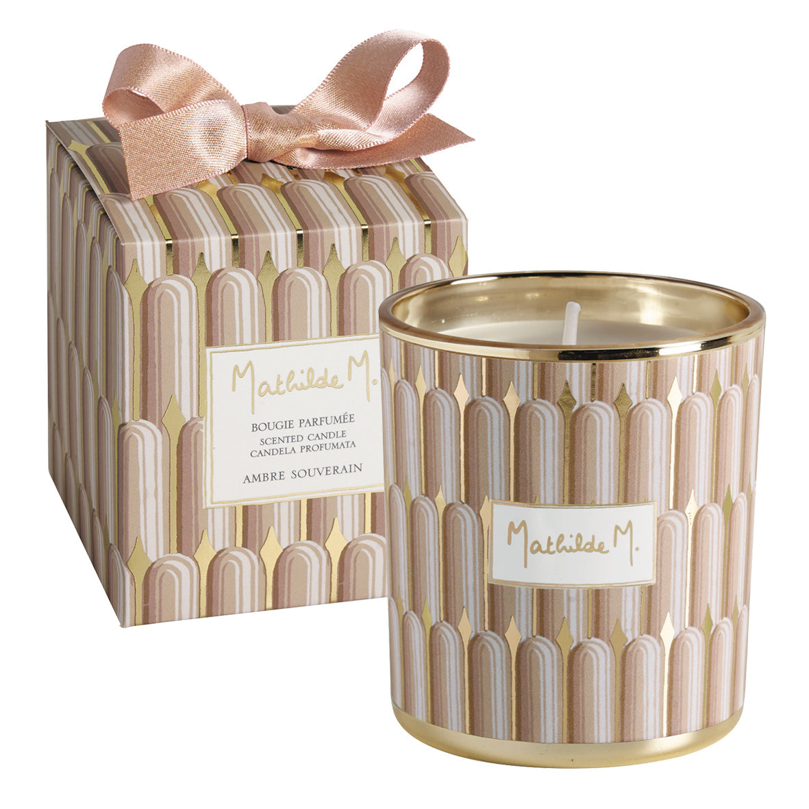 Candela Profumata Fragranza Sapin Doré - Fêtes Majestueuses Candela Profumata Mathilde M. 160g