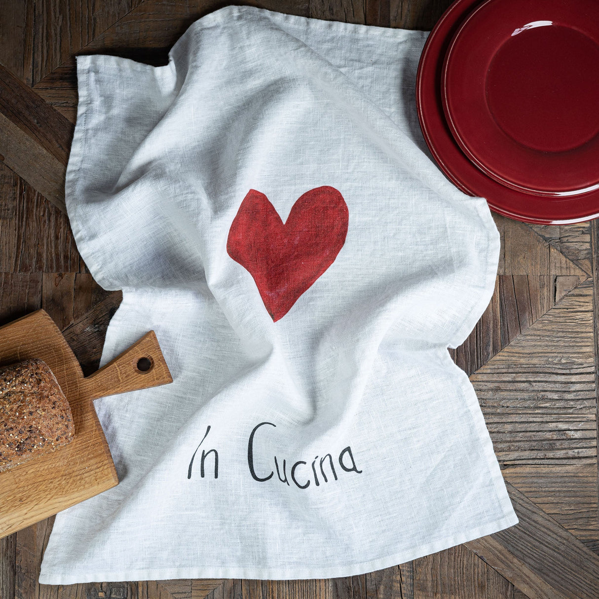 Canovaccio in Lino Stonewashed - In Cucina Canovaccio Simple Day