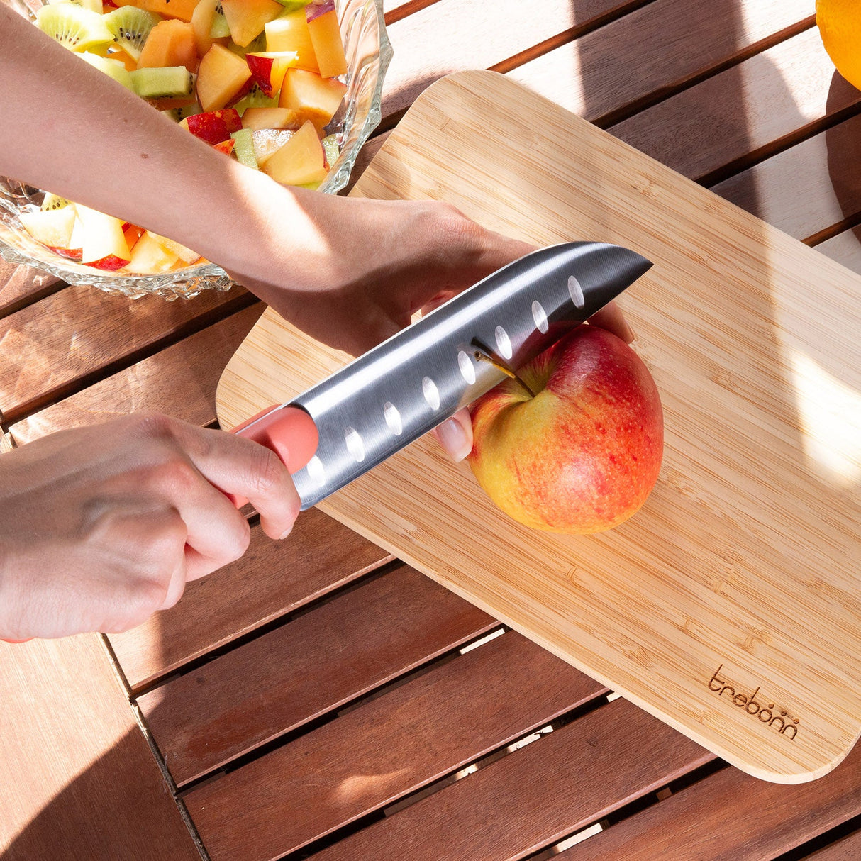 Coltello in Acciaio Inox Giapponese - Santoku Coltello Trebonn