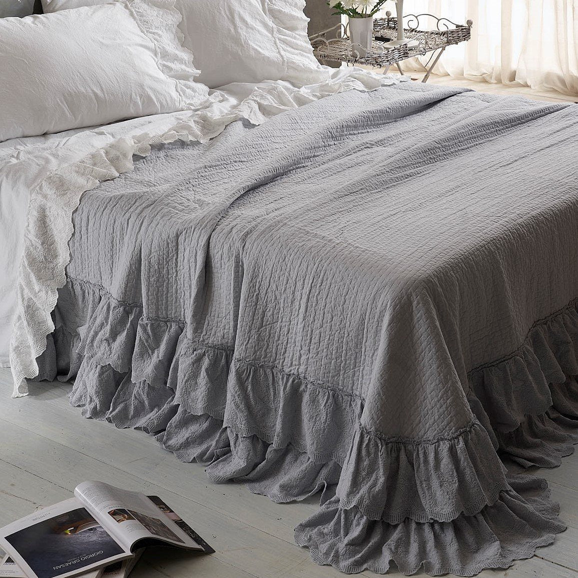 Completo Lenzuola 100% Puro Cotone Stone Washed - Betty Lenzuola Creole Home