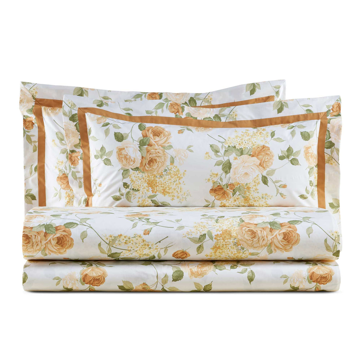 Completo Lenzuola in Percalle 100% Cotone fantasia floreale - Versailles Lenzuola Lisola Ambra