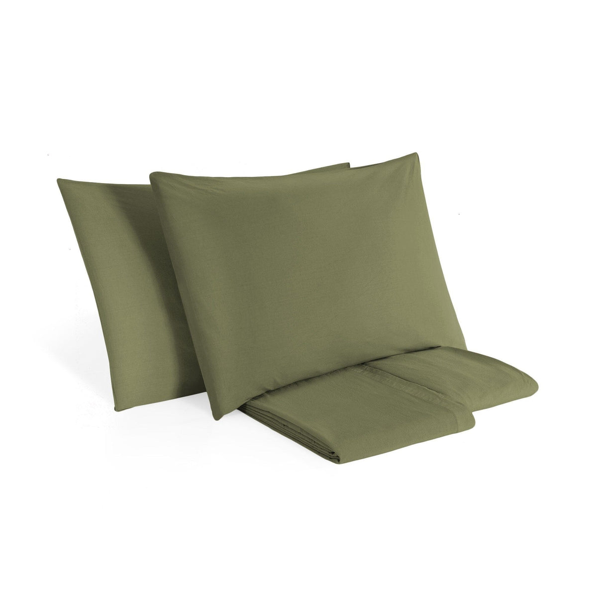 Completo Lenzuola in Puro Cotone StoneWashed No Stiro - Senna Lenzuola Lisola Stone Singolo Bosco