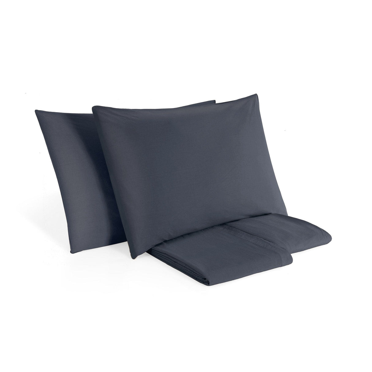 Completo Lenzuola in Puro Cotone StoneWashed No Stiro - Senna Lenzuola Lisola Stone Singolo Denim