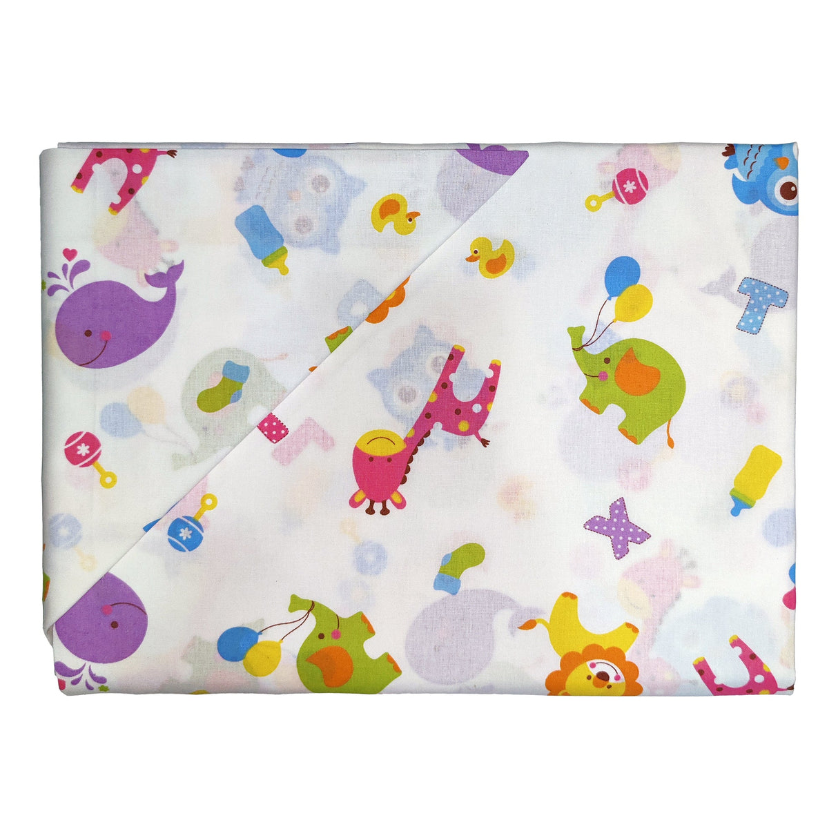 Completo Lenzuoline in Puro Cotone - Circus Completo Lenzuolino Lisola Baby