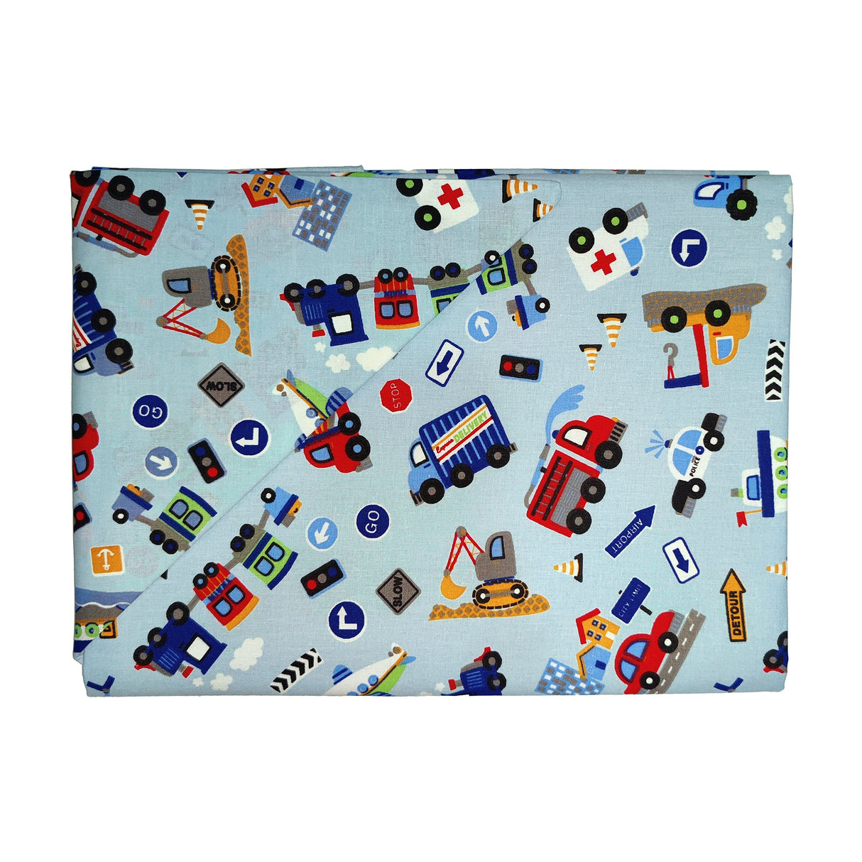 Completo Lenzuoline in Puro Cotone - Little Car Completo Lenzuolino Lisola Baby Lettino Azzurro