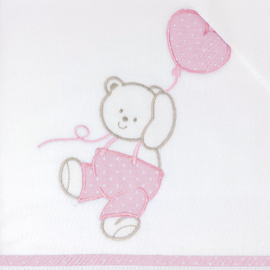 Completo Lenzuoline in Puro Cotone Ricamato - Orsetto Completo Lenzuolino Lisola Baby