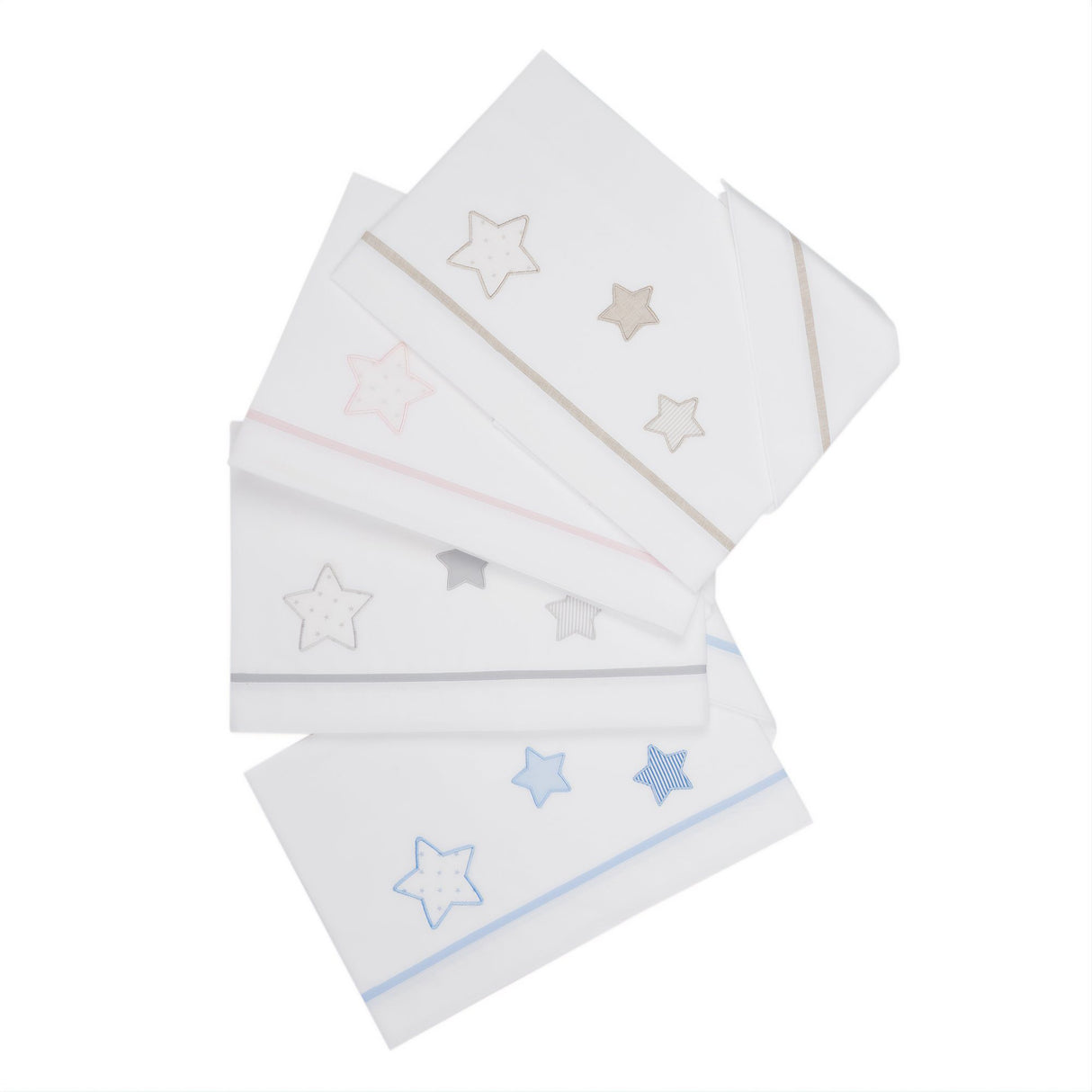Completo Lenzuolino per Lettino in Puro Cotone Ricamato - Petit Etoile Completo Lenzuolino Lisola Baby