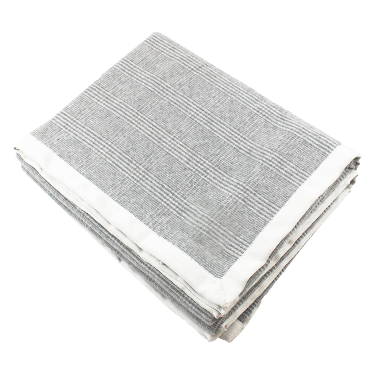 Coperta in Cashmere Fantasia Principe di Galles - Kate Coperta Lisola Singolo Grigio