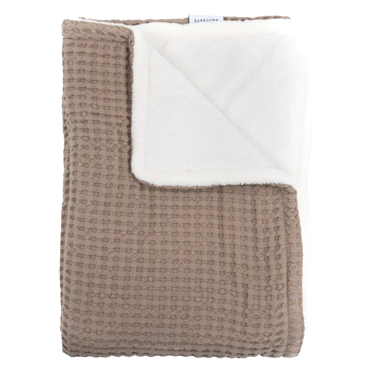 Copertina in Bambù Organico e Micropile - Goffrato Copertina Bamboom Culla (100x75cm) Sabbia
