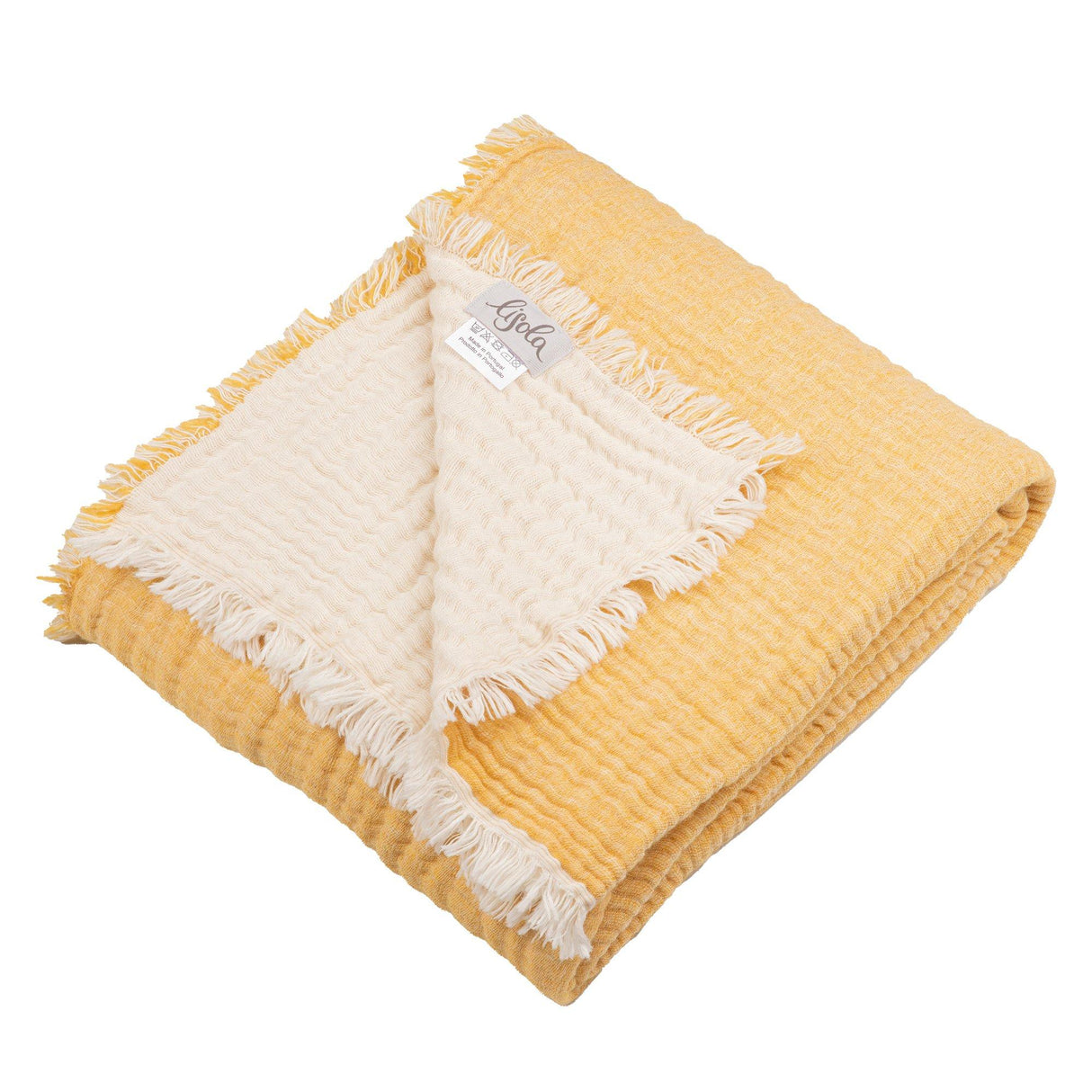 Plaid - Amaryllis Plaid Salgado Plaid Naturale/Giallo