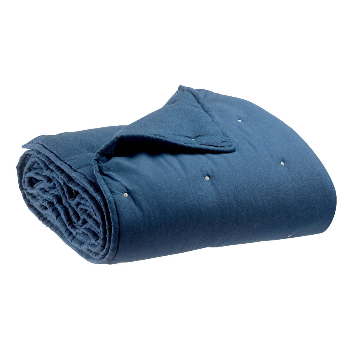 Copriletto Reversibile in Puro Cotone e Puro Lino Tinta Unita - Zeff Copriletto Vivaraise Singolo Touareg