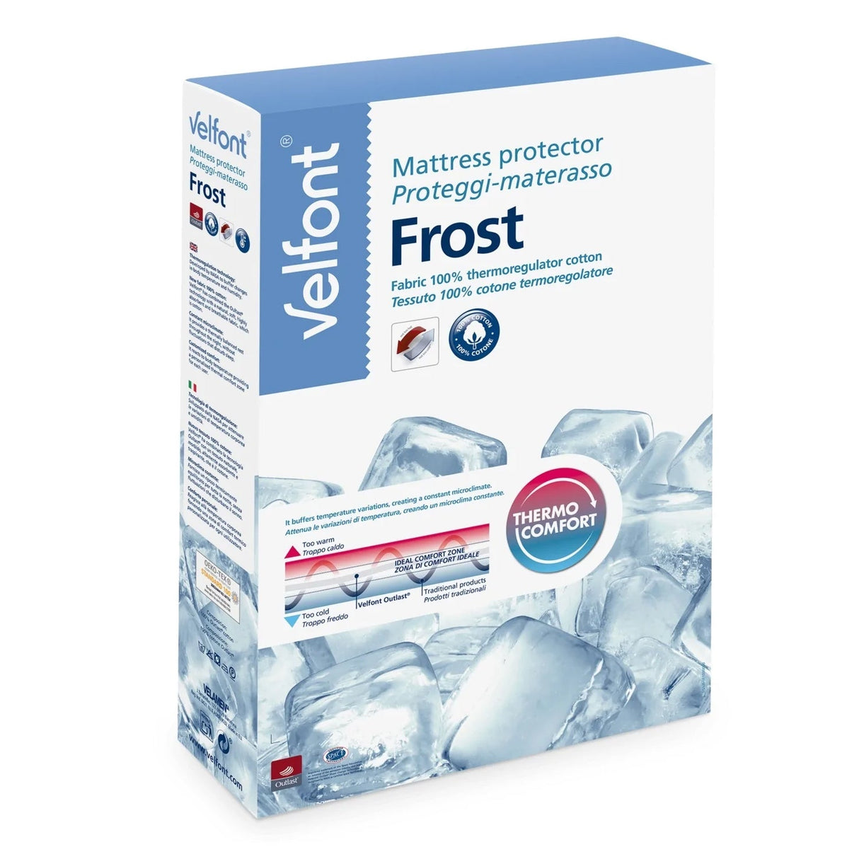 Coprimaterasso in Cotone Termoregolatore - Frost Coprimaterasso Velfont