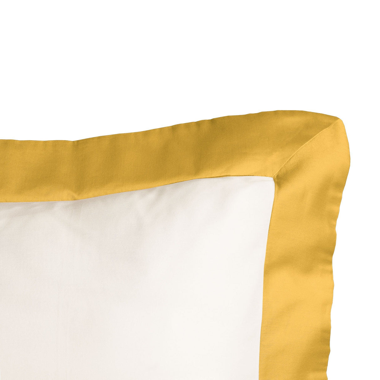 Federa in Puro Cotone Con Bordo In Raso - Diamante Federa Lisola Giallo Oro (Seitan)