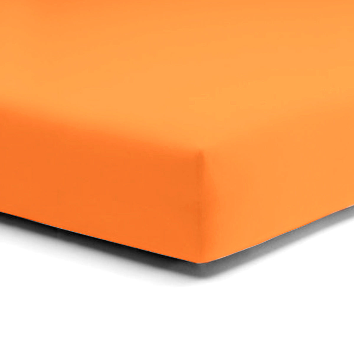 Lenzuolo da Sotto con angoli in Puro cotone Jersey no stiro - Makò Deluxe Lenzuolo Sotto Daunex Singolo Arancio