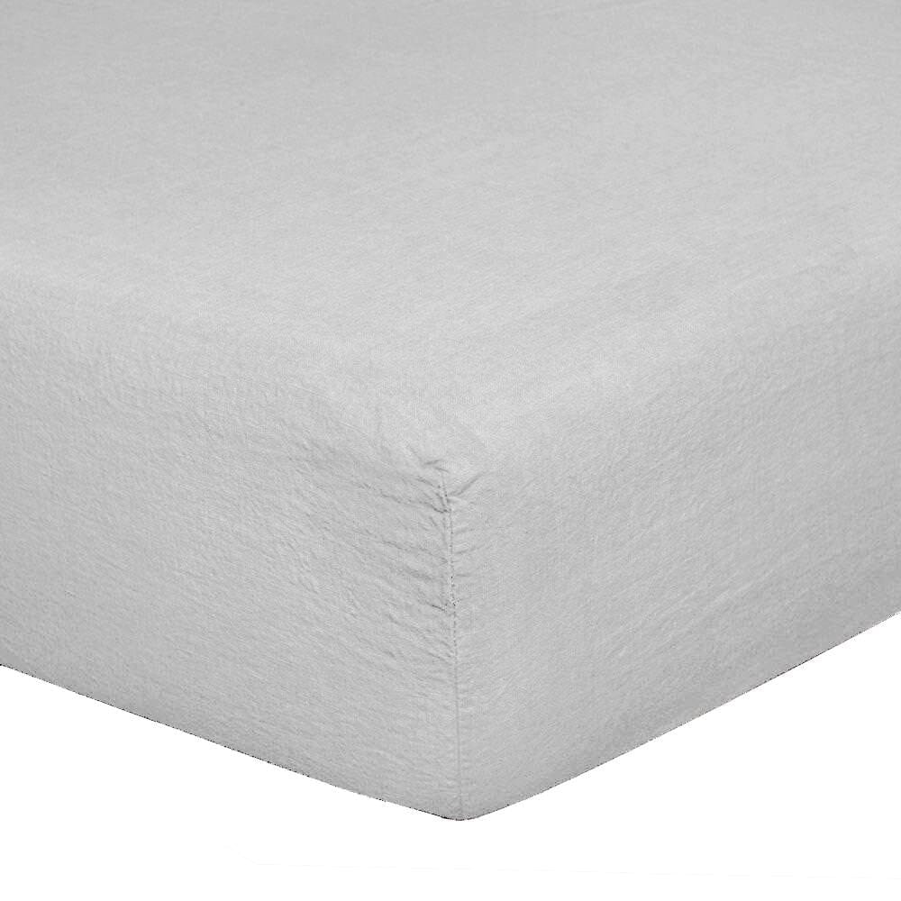 Lenzuolo da Sotto con angoli in Puro Lino StoneWashed No Stiro - Luxury Lenzuolo Sotto Lisola Stone Singolo Ostrica