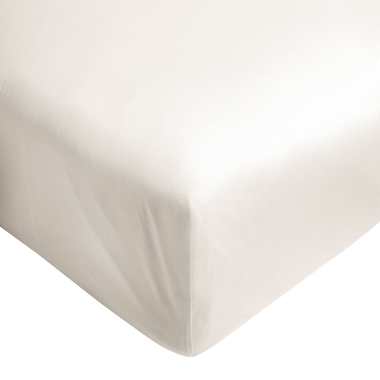Lenzuolo da Sotto con angoli in Raso di Cotone - Mirror Lenzuolo Sotto BiancoPerla Singola Avorio