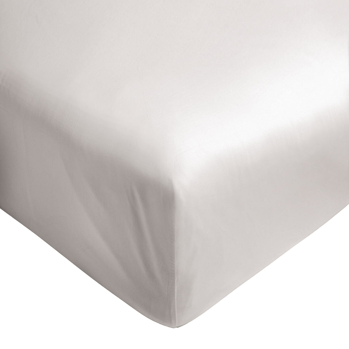 Lenzuolo da Sotto con angoli in Raso di Cotone - Mirror Lenzuolo Sotto BiancoPerla Singola Ostrica