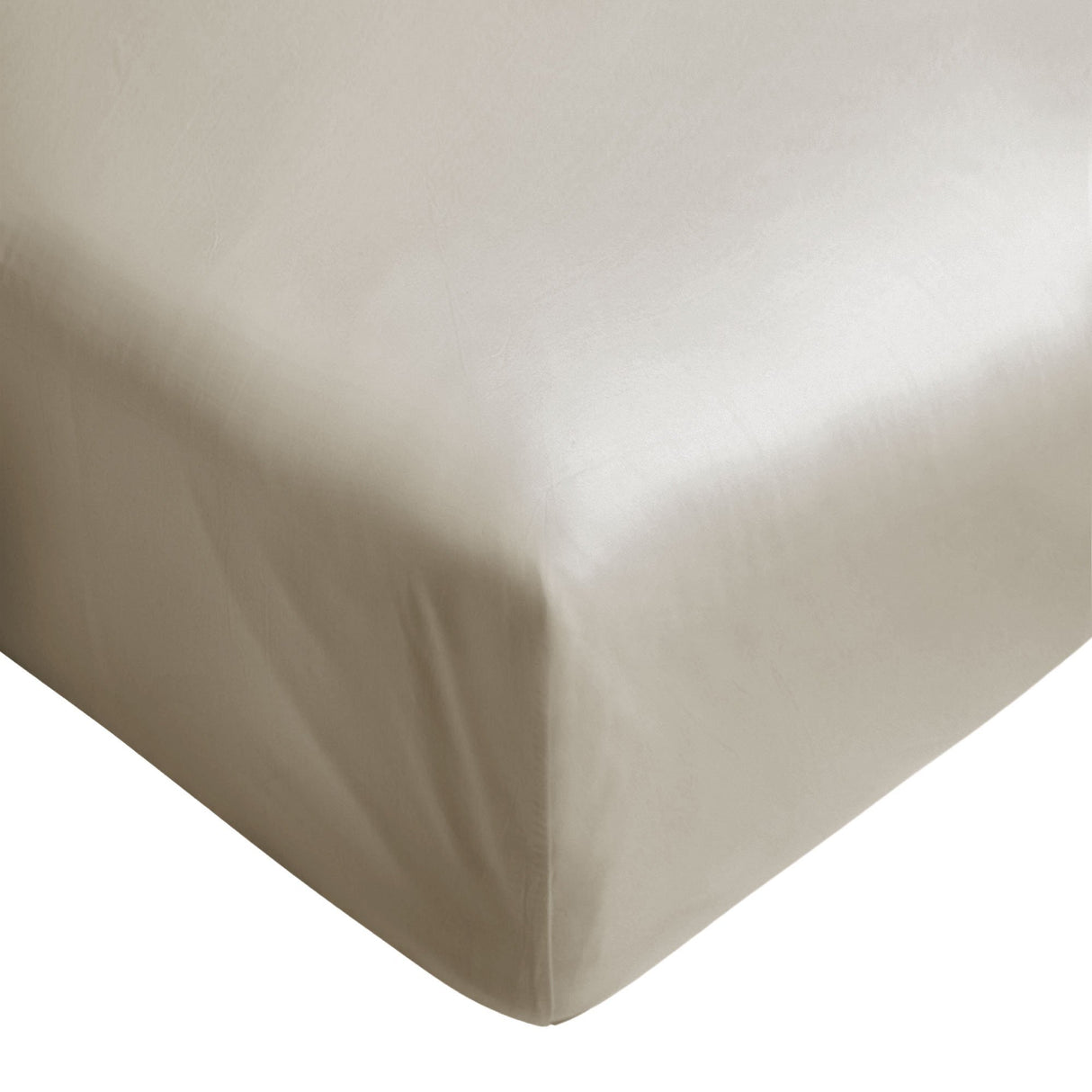 Lenzuolo da Sotto con angoli in Raso di Cotone - Mirror Lenzuolo Sotto BiancoPerla Singola Sabbia