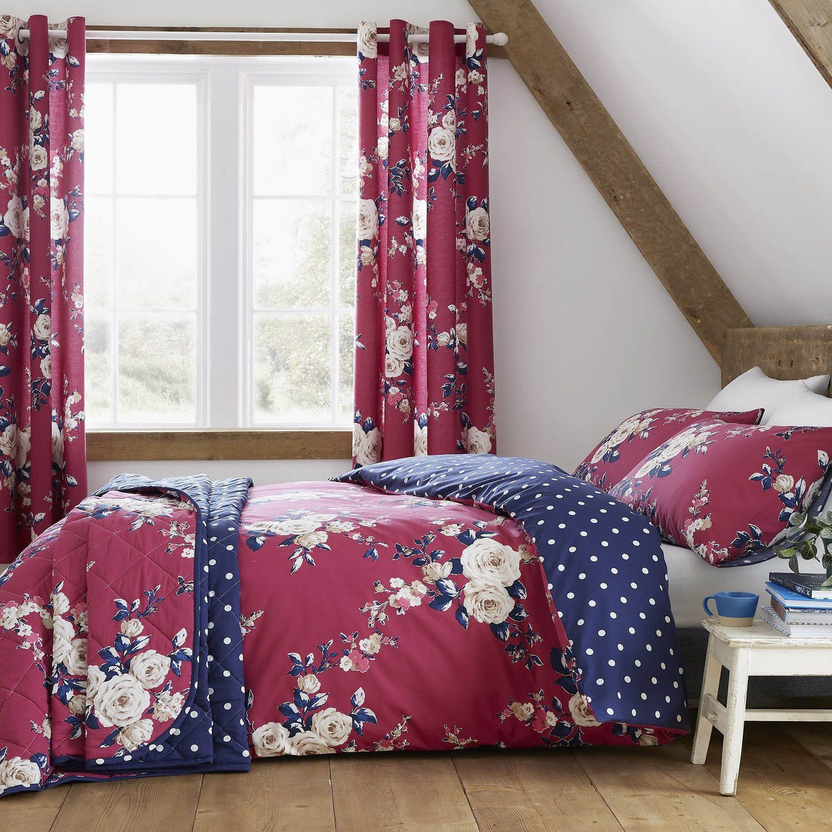 Lenzuolo Sotto con Angoli in Cotone Fantasia Pois - Canterbury Lenzuolo Sotto Catherine Lansfield