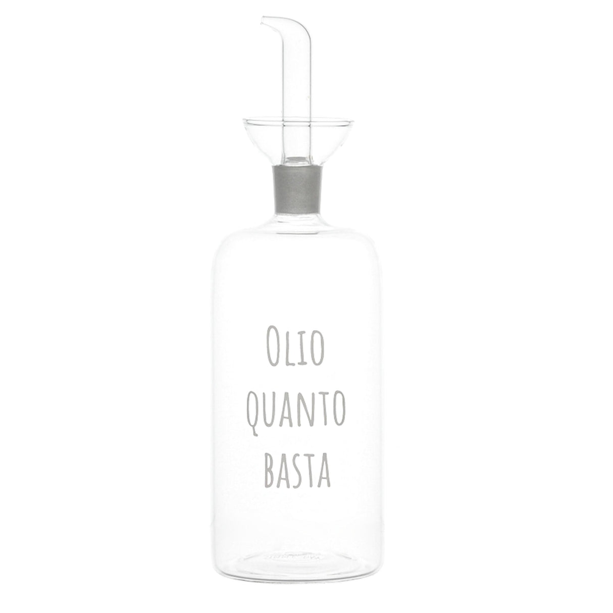 Oliera in Vetro Borosilicato Serigrafata - Olio Quanto Basta Oliera Simple Day Bianco