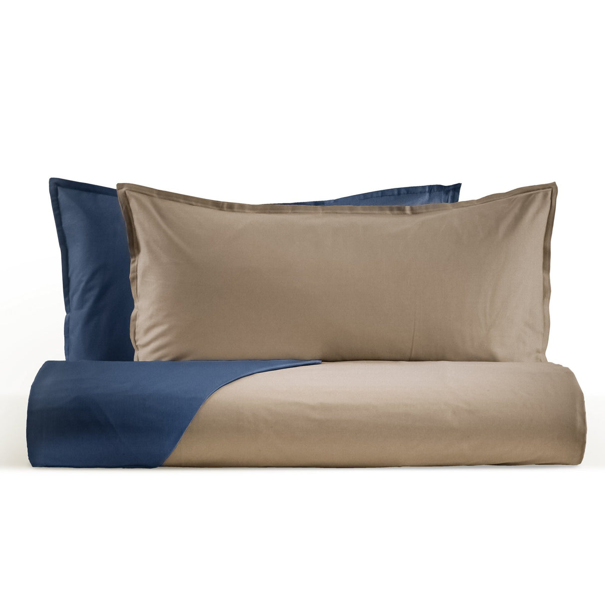 Parure Copripiumino in Cotone Double Face - Face Copripiumino Lisola Singolo Navy-Prisma