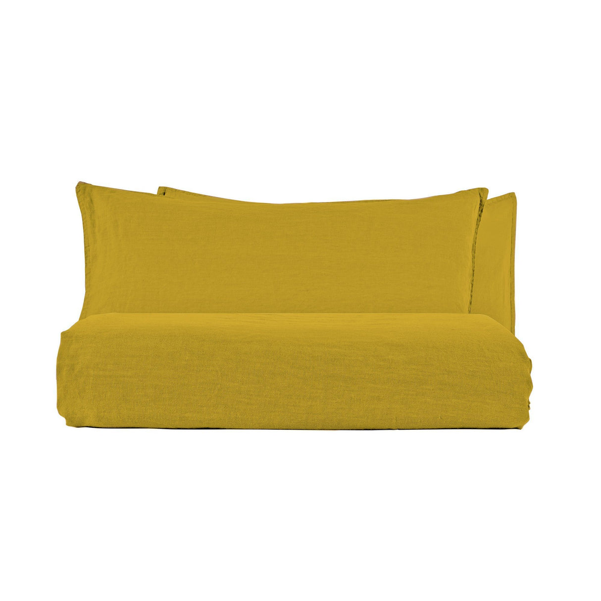 Parure Copripiumino in Lino StoneWashed No Stiro - Exclusive Copripiumino Lisola Singolo Oro