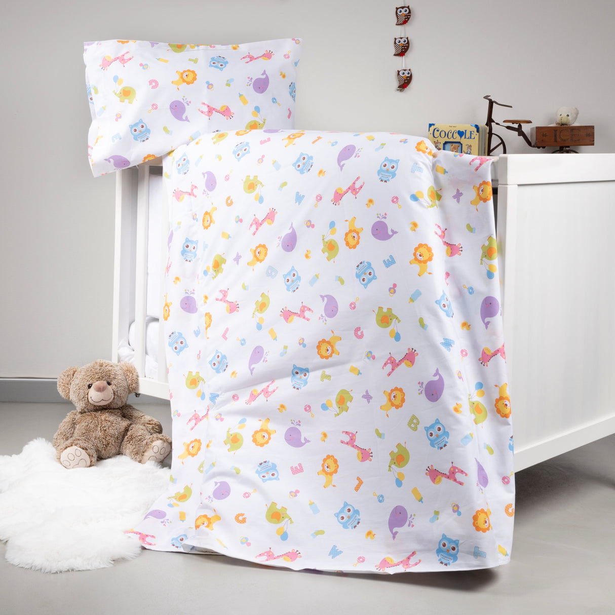 Parure Copripiumino in Puro Cotone Fantasia Stampata - Circus Copripiumino Bimbi Lisola Baby